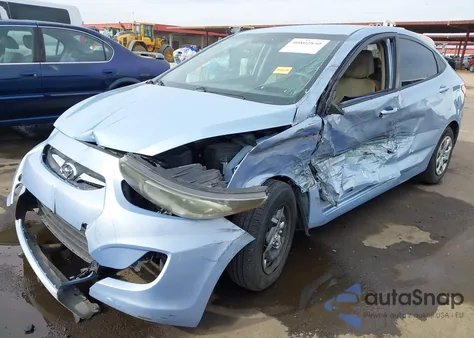 2013 Hyundai Accent Gls from USA, damaged, VIN KMHCT4AE9DU329845